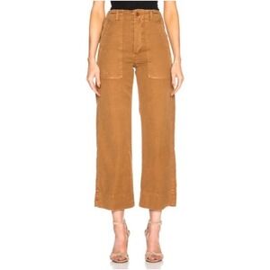AMO Army Wide Leg pants Tobacco 25 high rise button fly cotton Utility